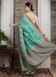 Peacock Green Geogeometric Banarasi Silk Saree